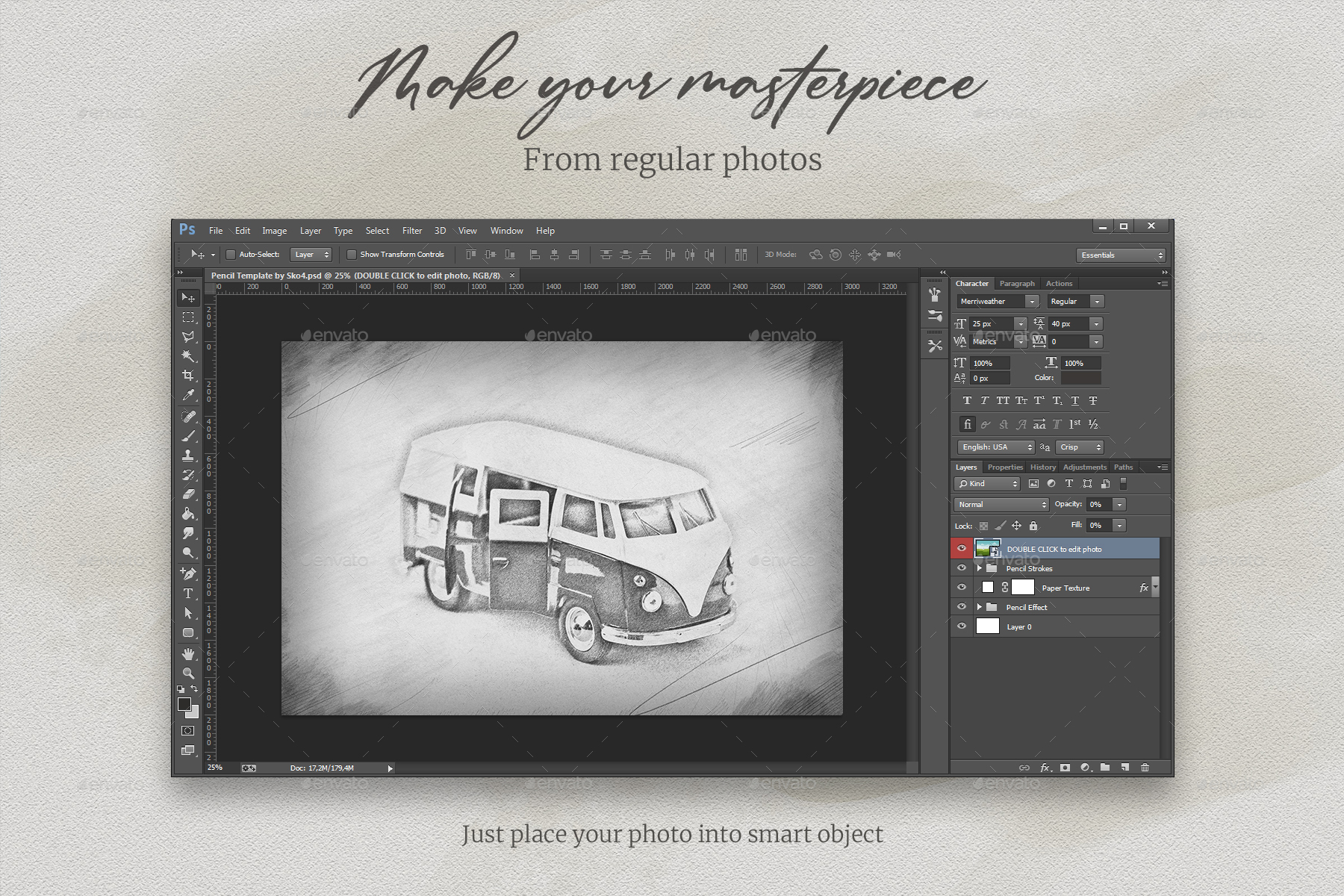Pencil Effect Template, Graphics GraphicRiver